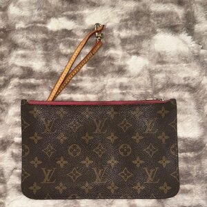 Brown Monogram Wristlet Clutch